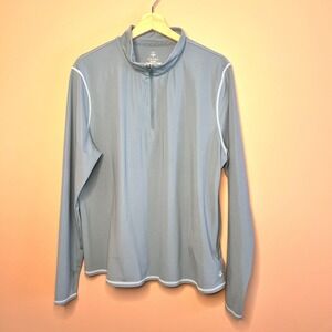 SOYBU Women's Light green Long Sleeve Quarter Zip Athletic Shirt XXL